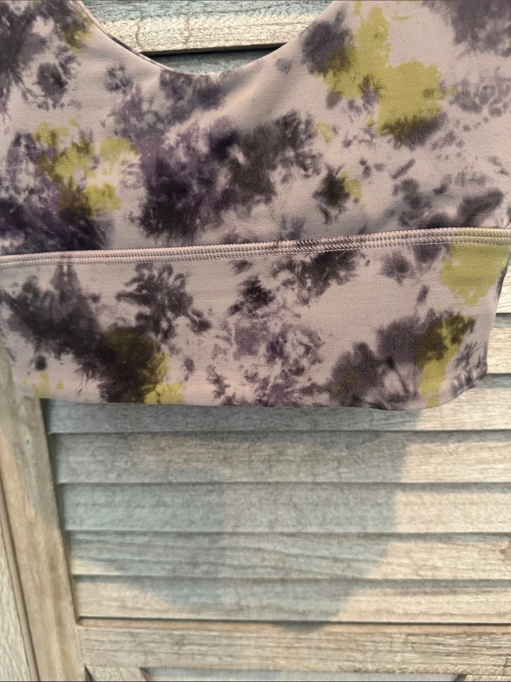 Lululemon Aligh reversibleBra Tie-Dye Crop - Olive & Gray multicolor Size 4